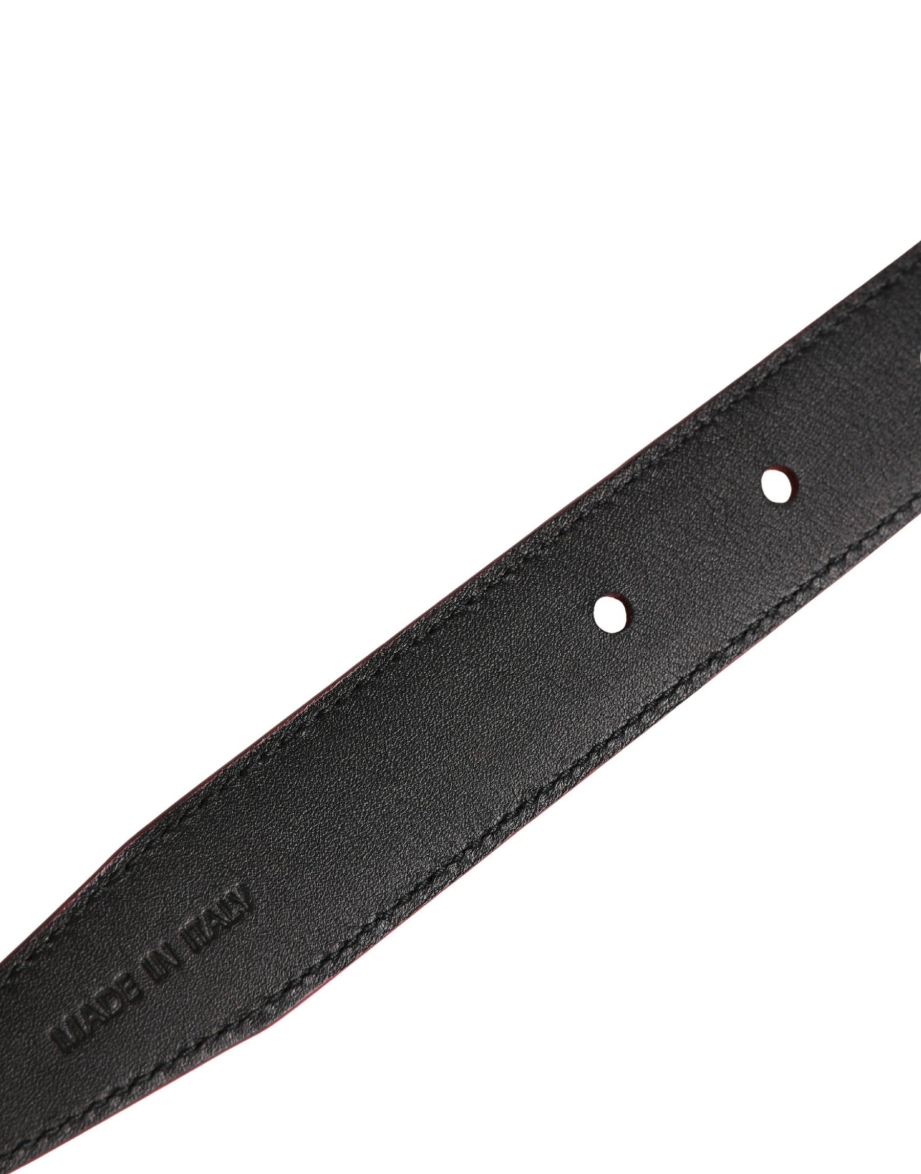 Dolce & Gabbana Men Pink Classic Leather Metal Buckle Belt | Regal Royce