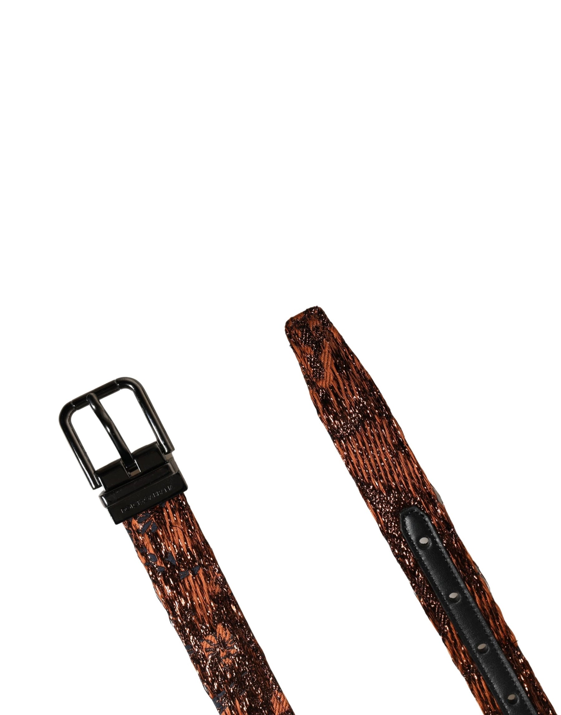 Dolce & Gabbana Men Brown Classic Polyester Metal Buckle Belt | Regal Royce
