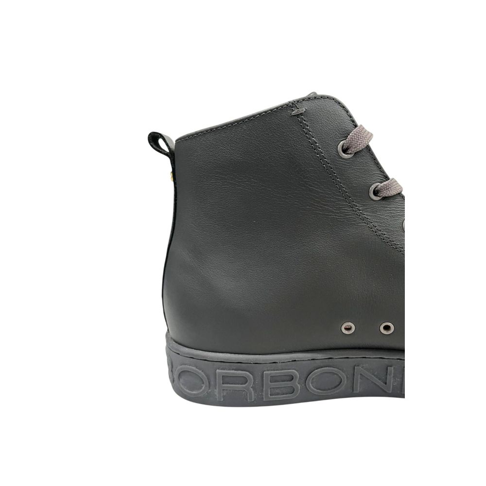 Borbonese Grey Genuine Leather Men Sneaker | Regal Royce