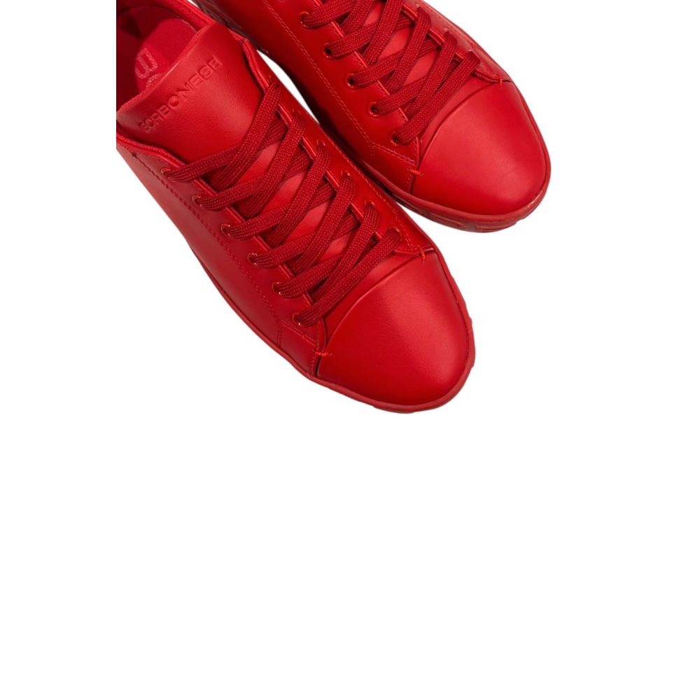Borbonese Red Leather Men Sneaker | Regal Royce