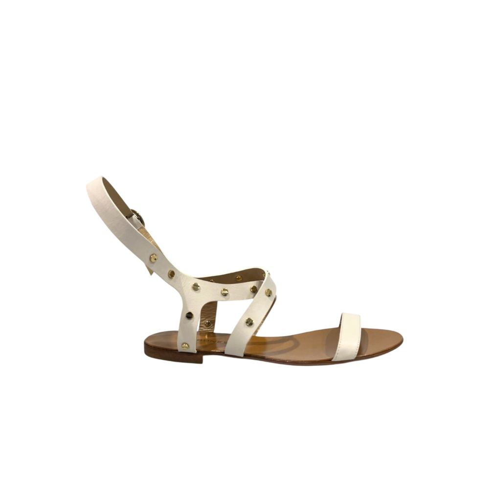 Borbonese White Genuine Leather Women Sandal | Regal Royce