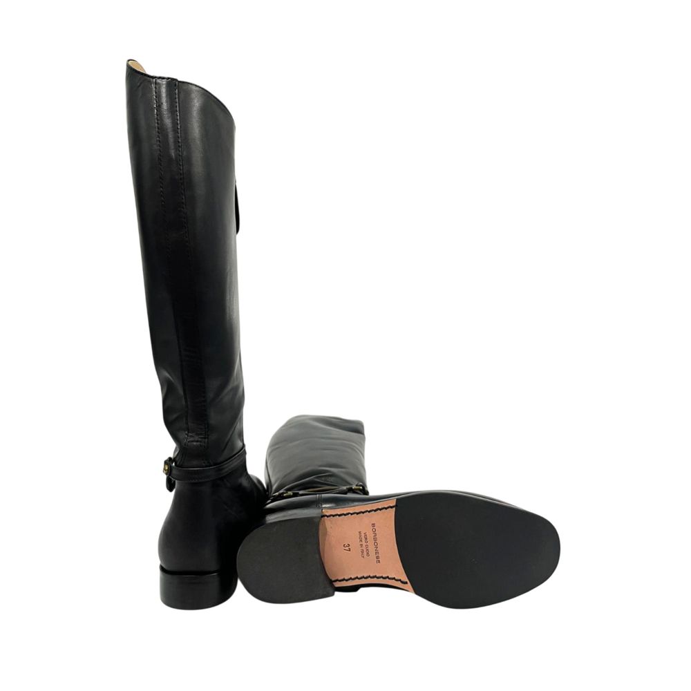 Borbonese Black Leather Women Boot | Regal Royce