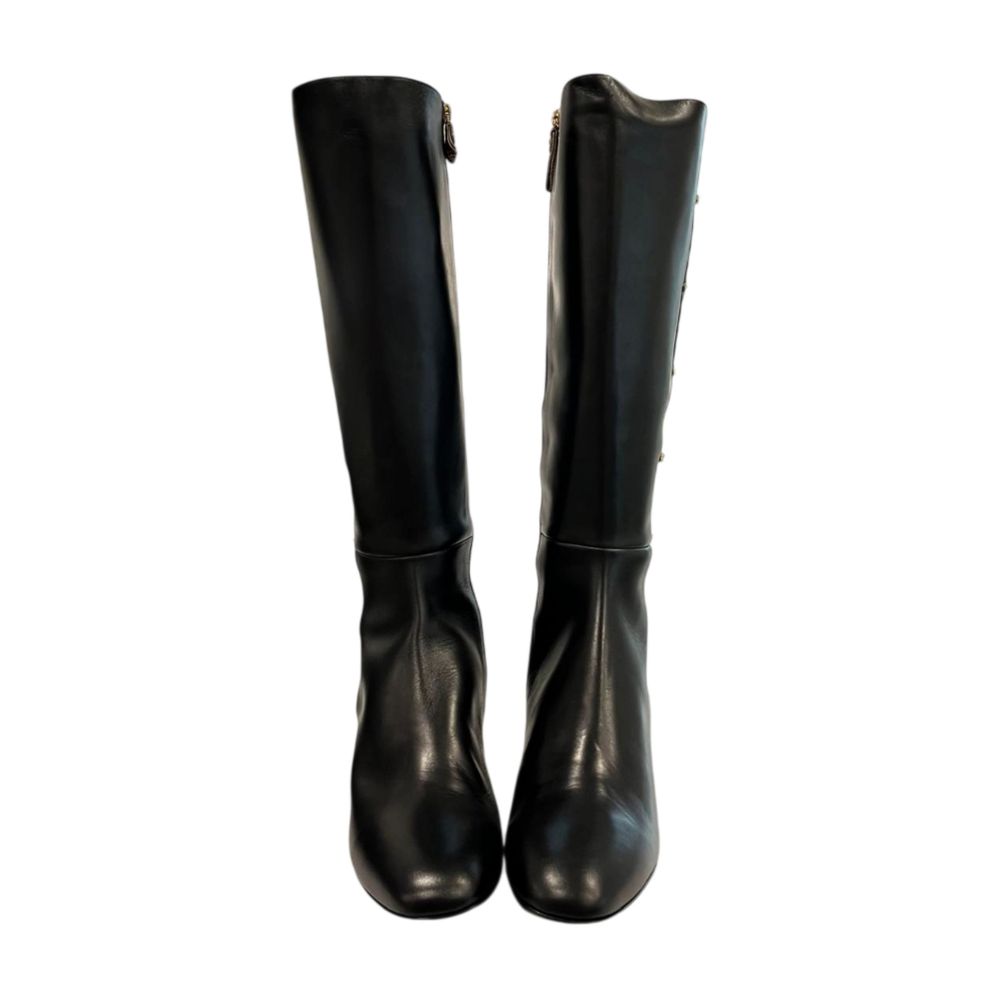 Borbonese Black Leather Women Boot | Regal Royce