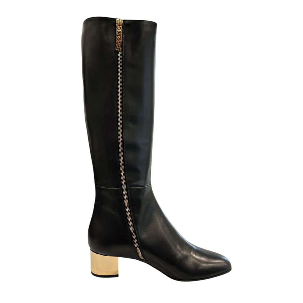Borbonese Black Leather Women Boot | Regal Royce