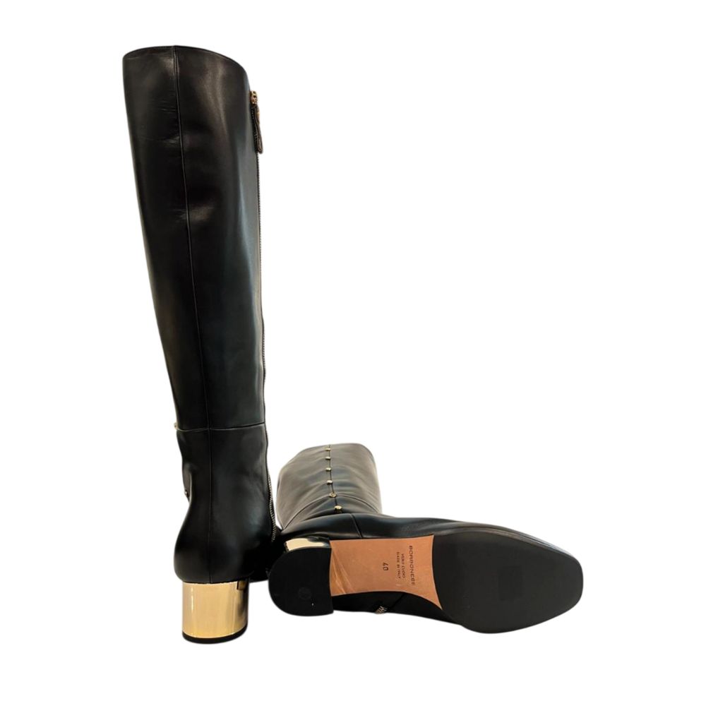 Borbonese Black Leather Women Boot | Regal Royce