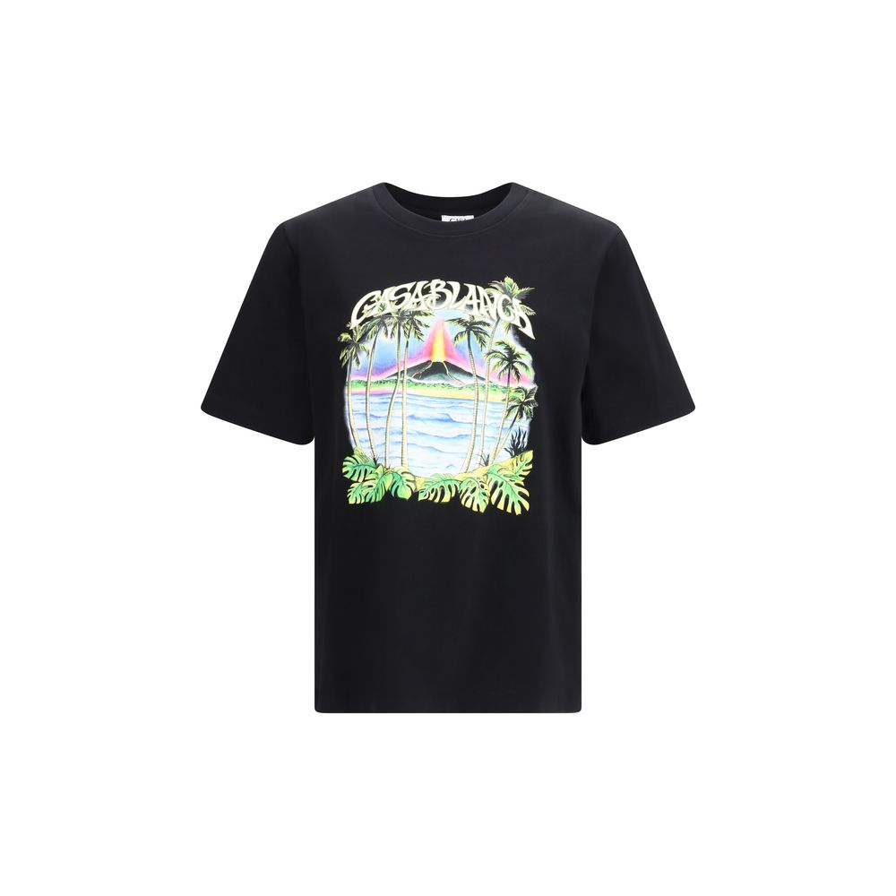 Casablanca Black Cotton T-Shirt | Regal Royce