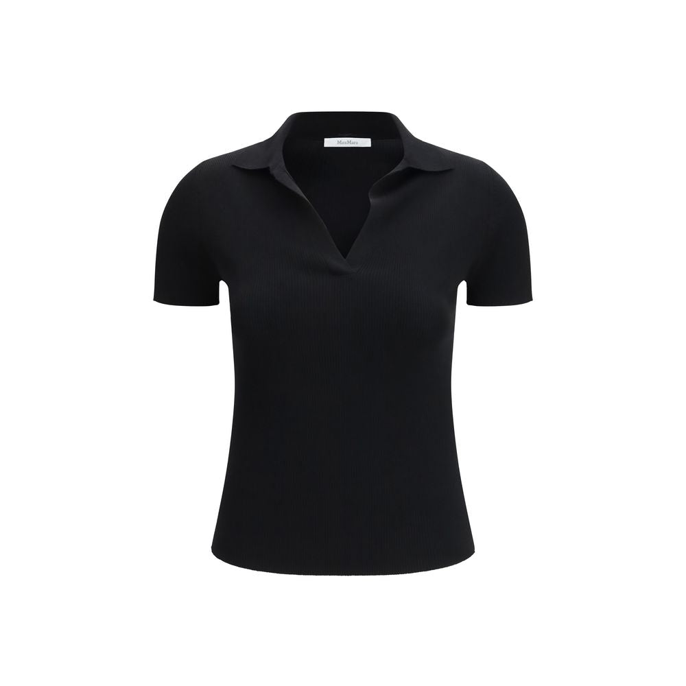 Max Mara Black Fleece Wool Polo Shirt | Regal Royce