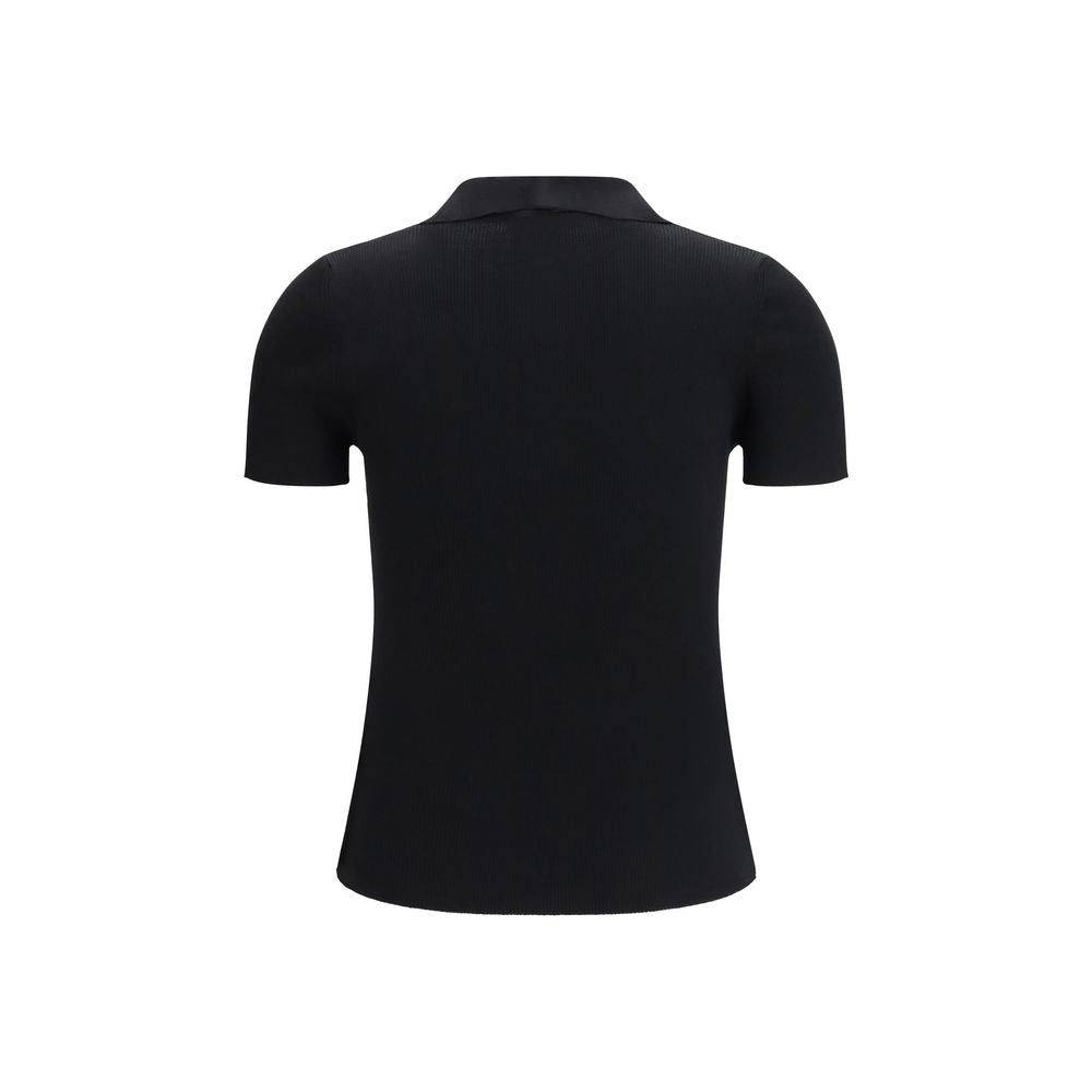 Max Mara Black Fleece Wool Polo Shirt | Regal Royce