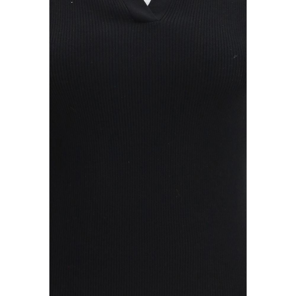 Max Mara Black Fleece Wool Polo Shirt | Regal Royce