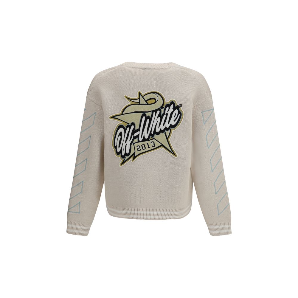 Off-White Beige Cotton Cardigan | Regal Royce