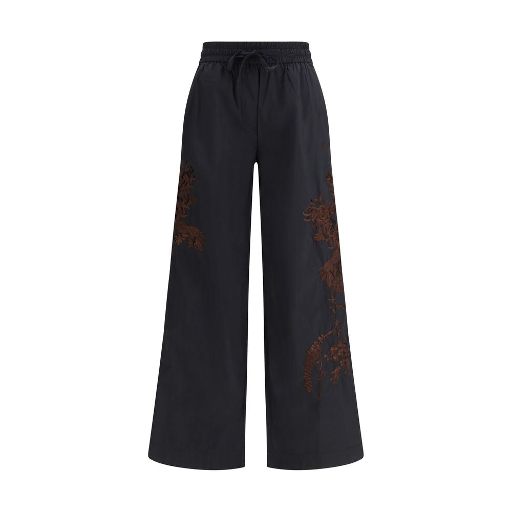 P.A.R.O.S.H. Black Cotton Casual Pants | Regal Royce