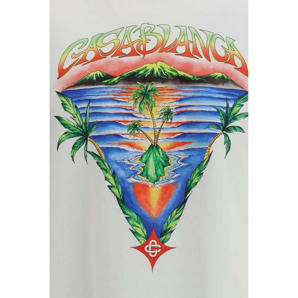 Casablanca White Cotton T-Shirt | Regal Royce