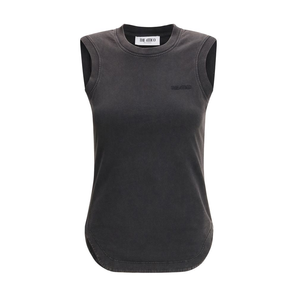 The Attico Black Cotton Top | Regal Royce