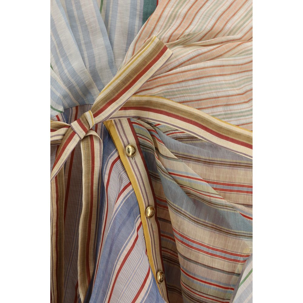 Zimmermann Multicolor Linen Casual Dress | Regal Royce