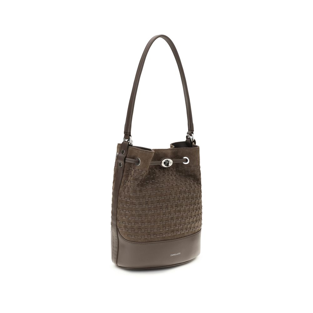 Zanellato Brown Calf Leather Bos Taurus Backet Bag | Regal Royce