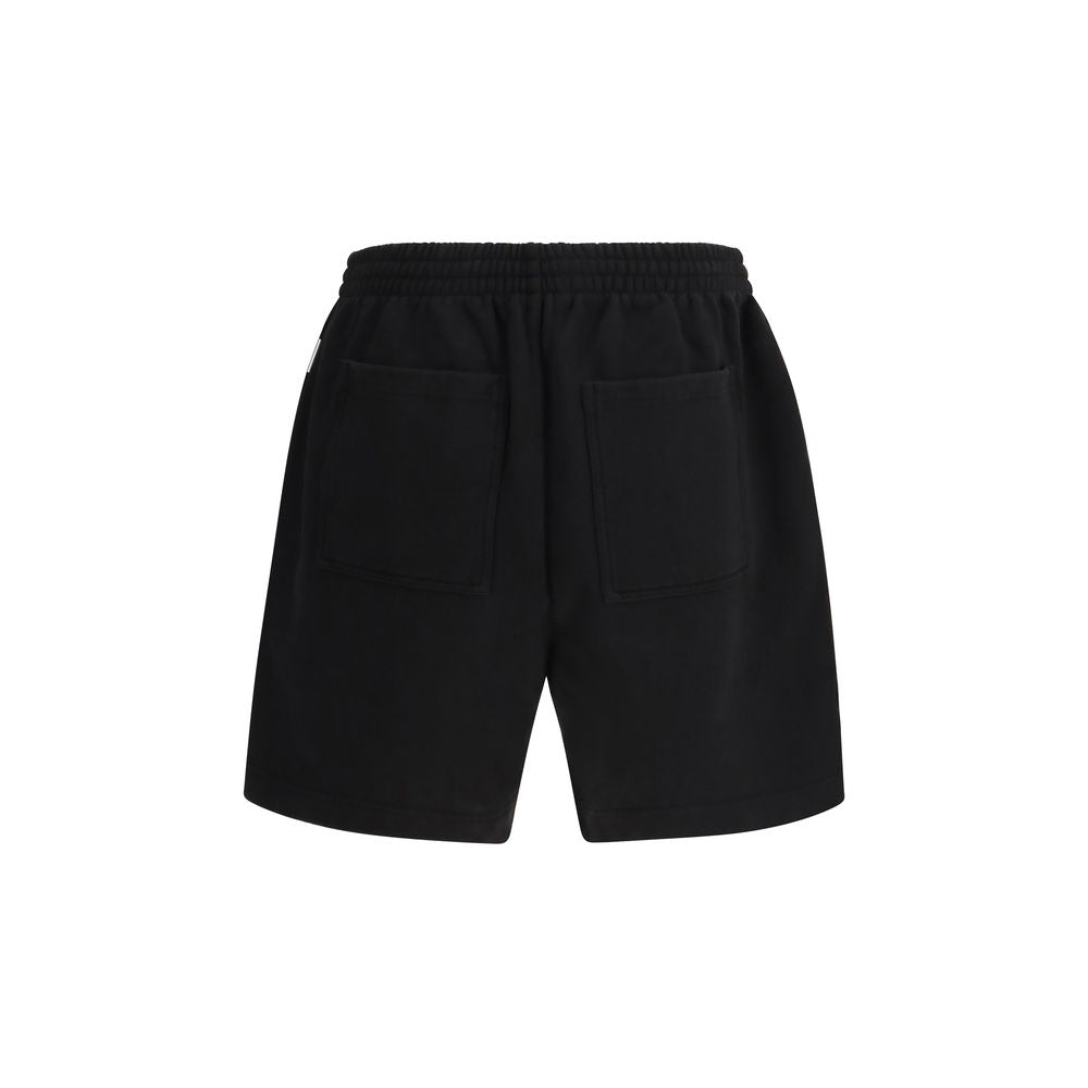 Represent Black Cotton Bermuda Shorts | Regal Royce