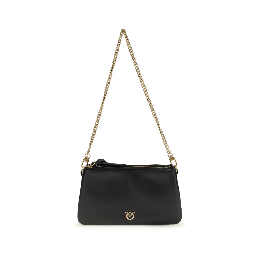 PINKO Black Calf Leather Bos Taurus Shoulder Bag | Regal Royce
