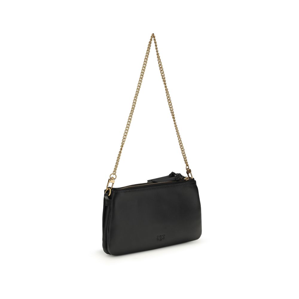 PINKO Black Calf Leather Bos Taurus Shoulder Bag | Regal Royce
