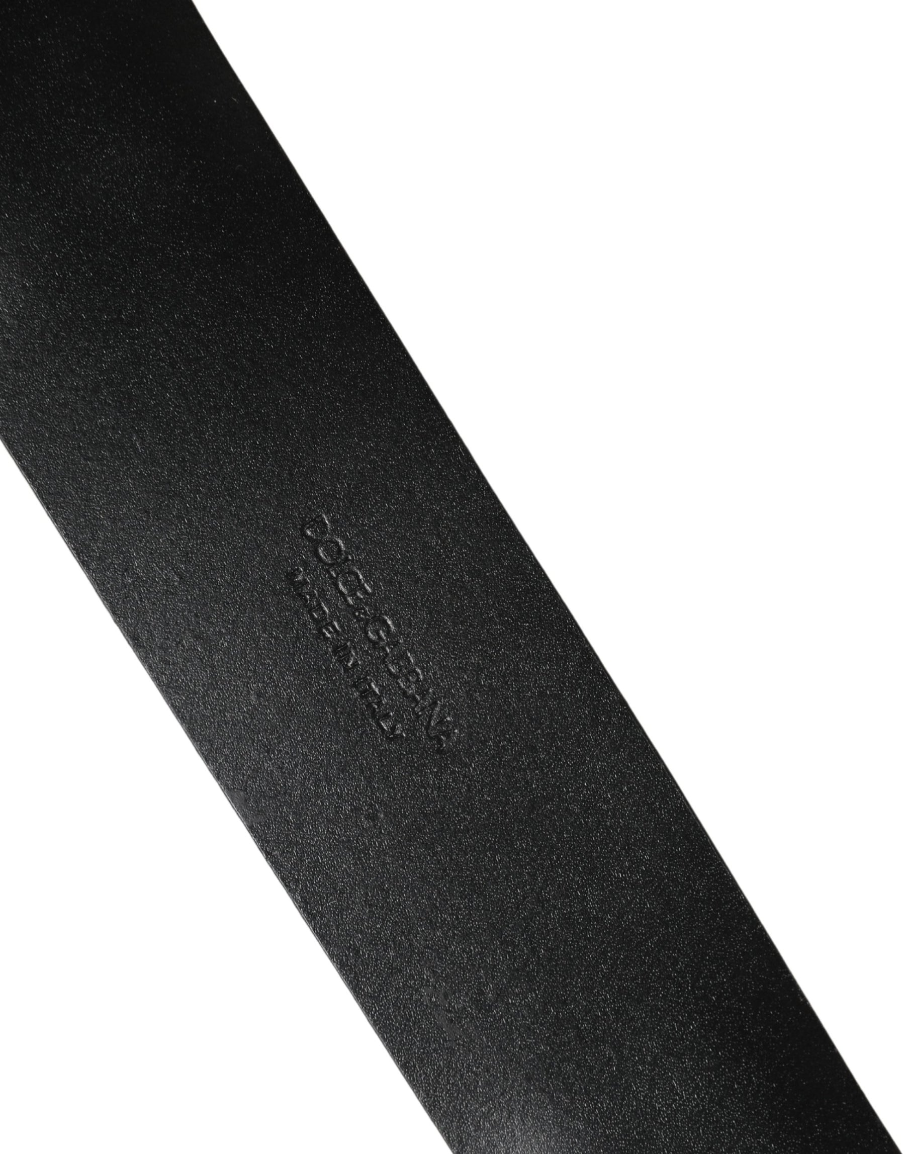 Dolce & Gabbana Men Black Classic Leather Metal Buckle Belt | Regal Royce