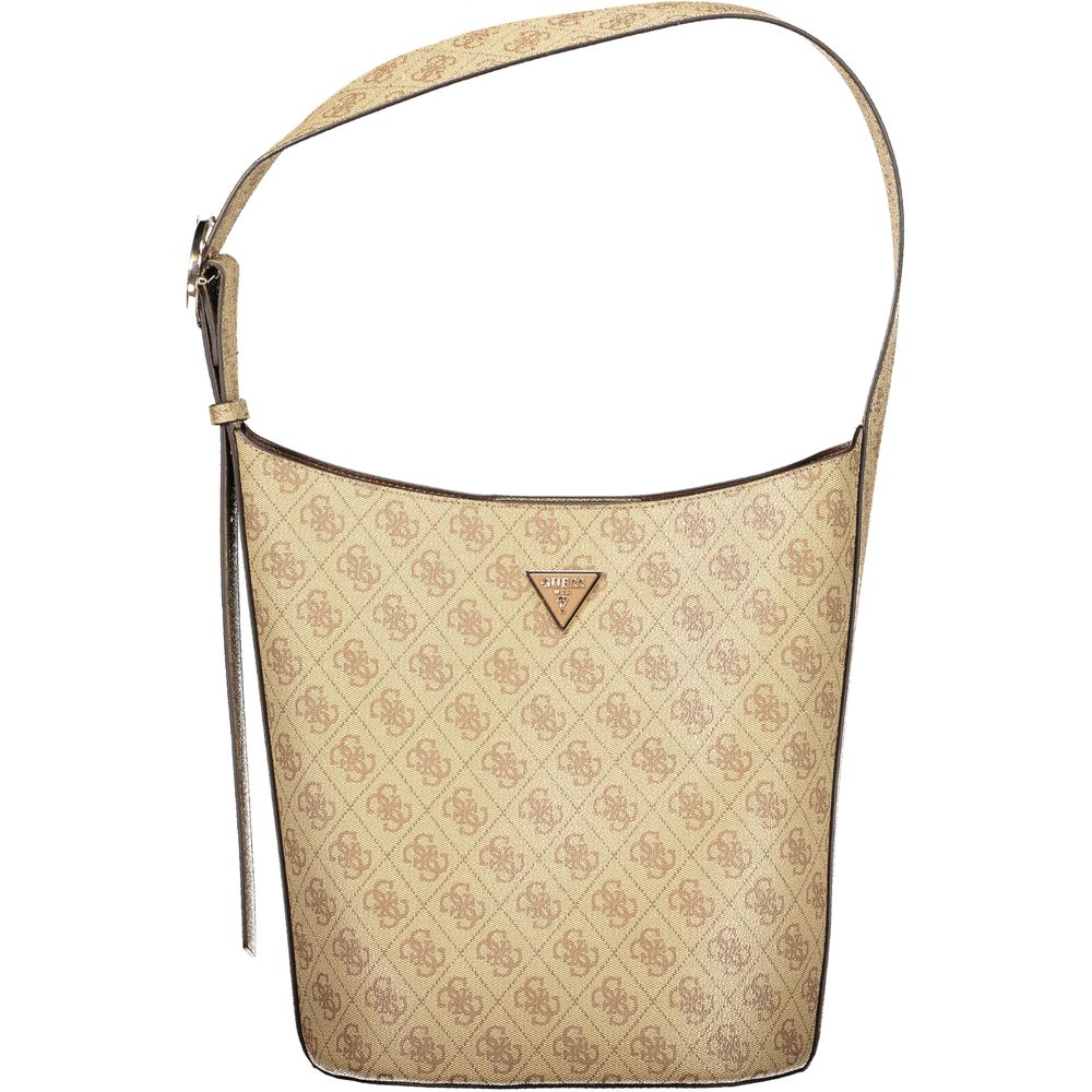 Guess Jeans Beige Polyurethane Women Handbag | Regal Royce