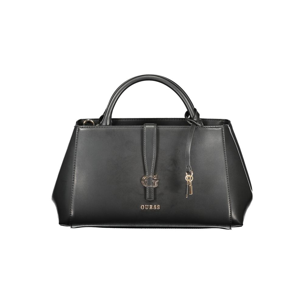 Guess Jeans Black Polyurethane Women Handbag | Regal Royce