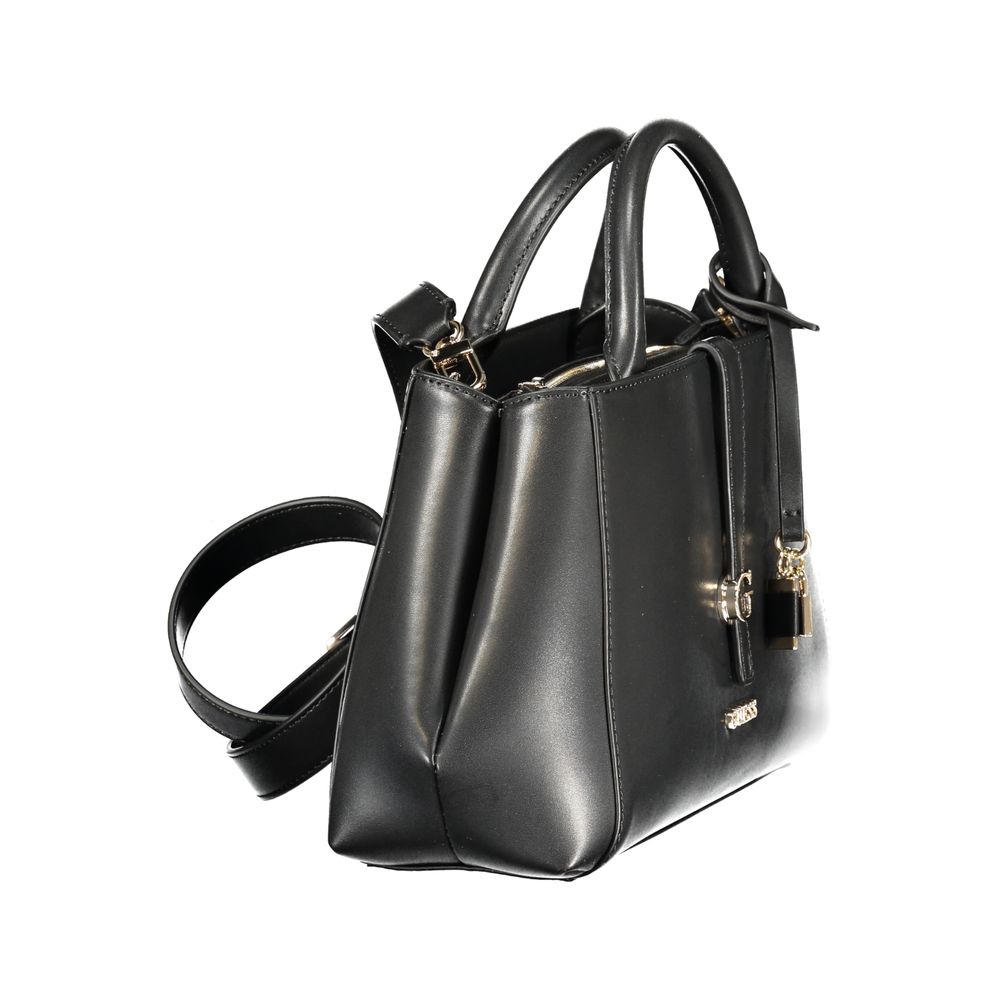 Guess Jeans Black Polyurethane Women Handbag | Regal Royce