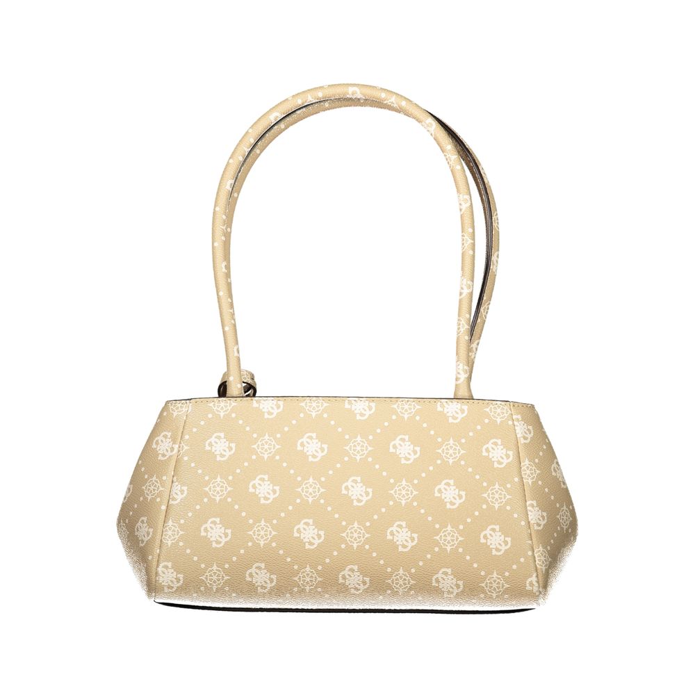 Guess Jeans Beige Polyurethane Women Handbag | Regal Royce