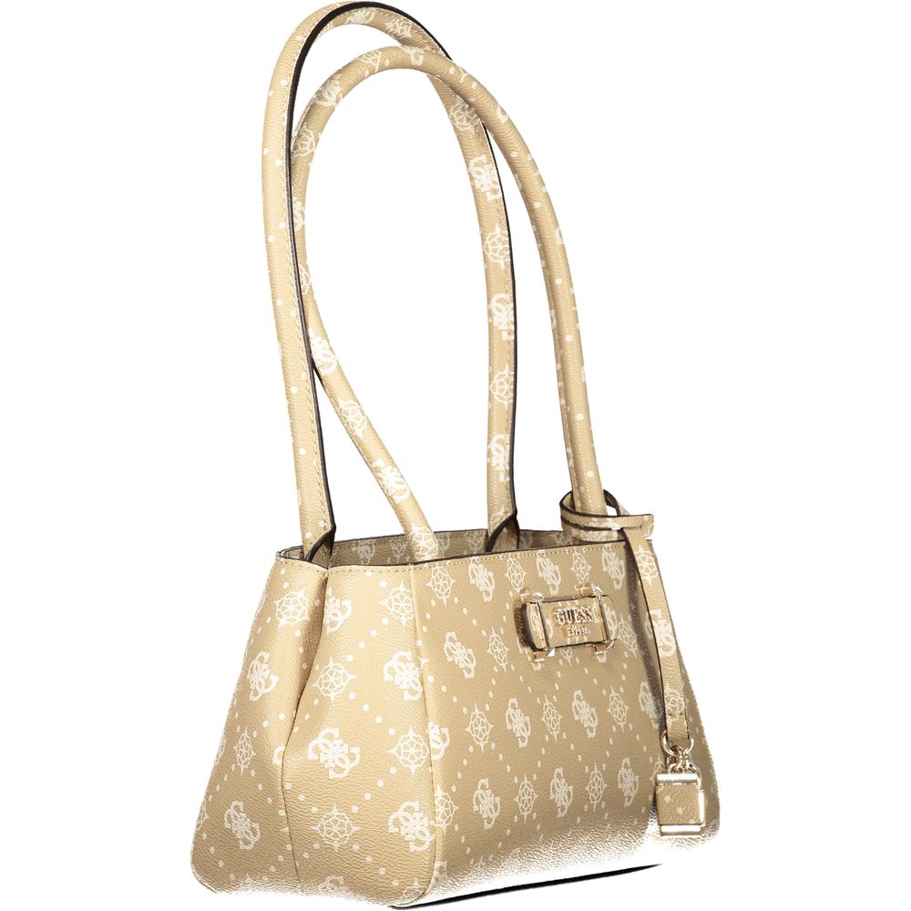Guess Jeans Beige Polyurethane Women Handbag | Regal Royce