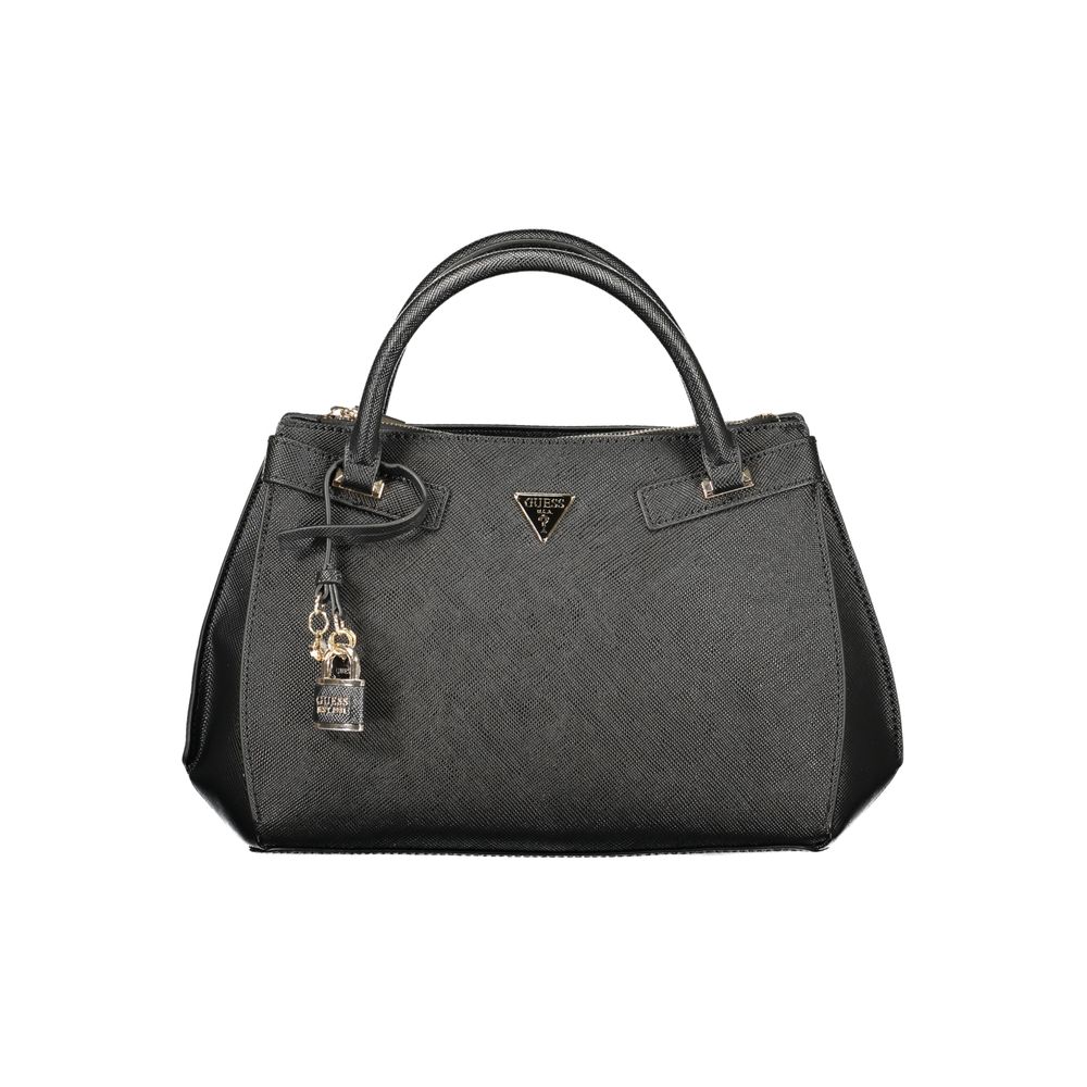 Guess Jeans Black Polyethylene Handbag | Regal Royce