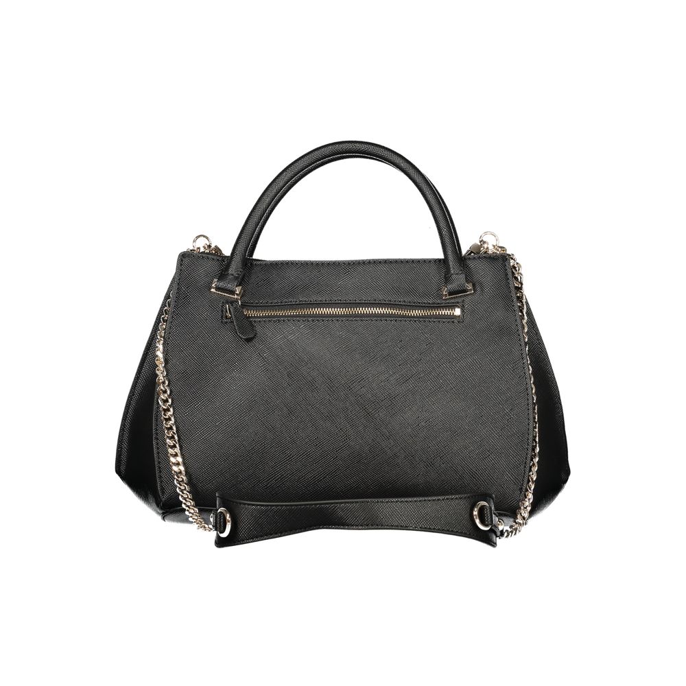 Guess Jeans Black Polyethylene Handbag | Regal Royce