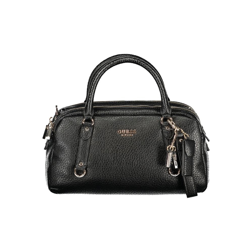 Guess Jeans Black Polyurethane Women Handbag | Regal Royce