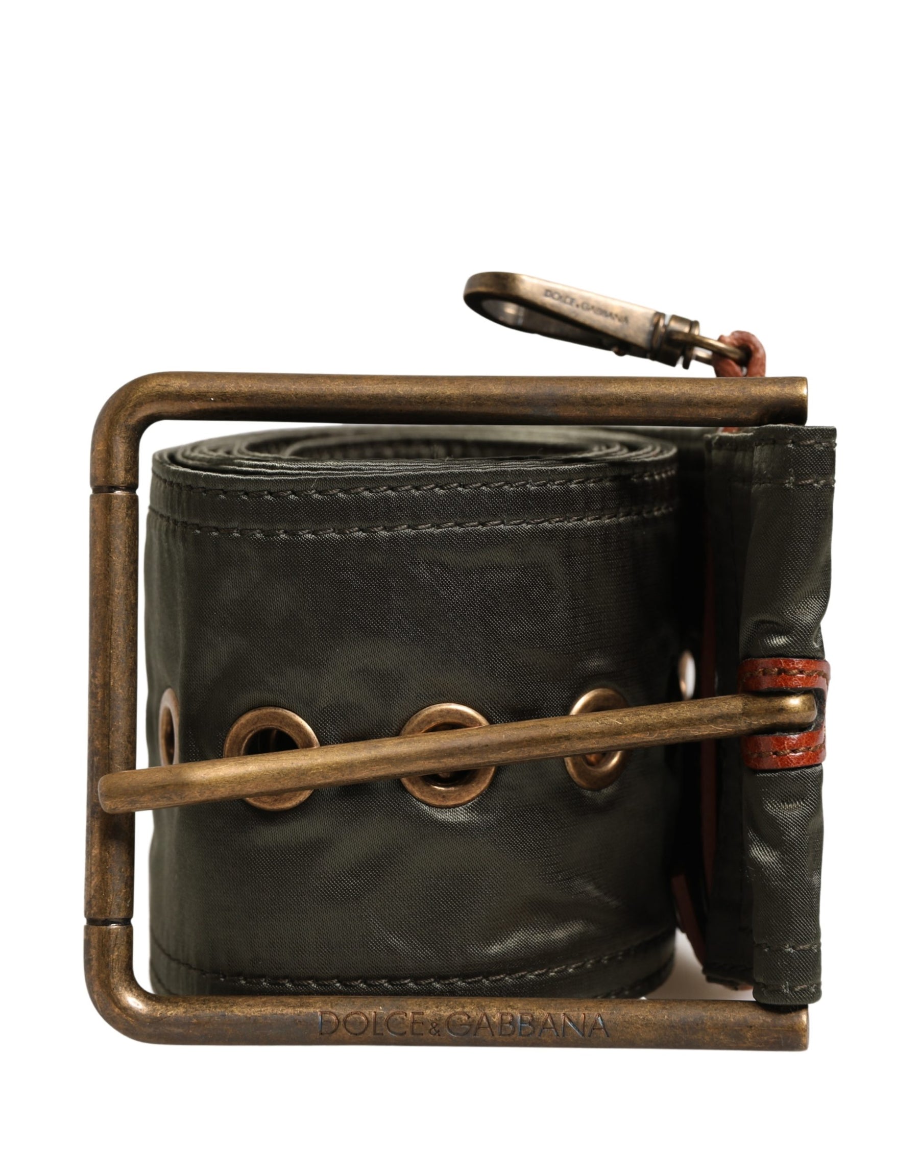 Dolce & Gabbana Men Black Wide Leather DG Metal Buckle Belt | Regal Royce