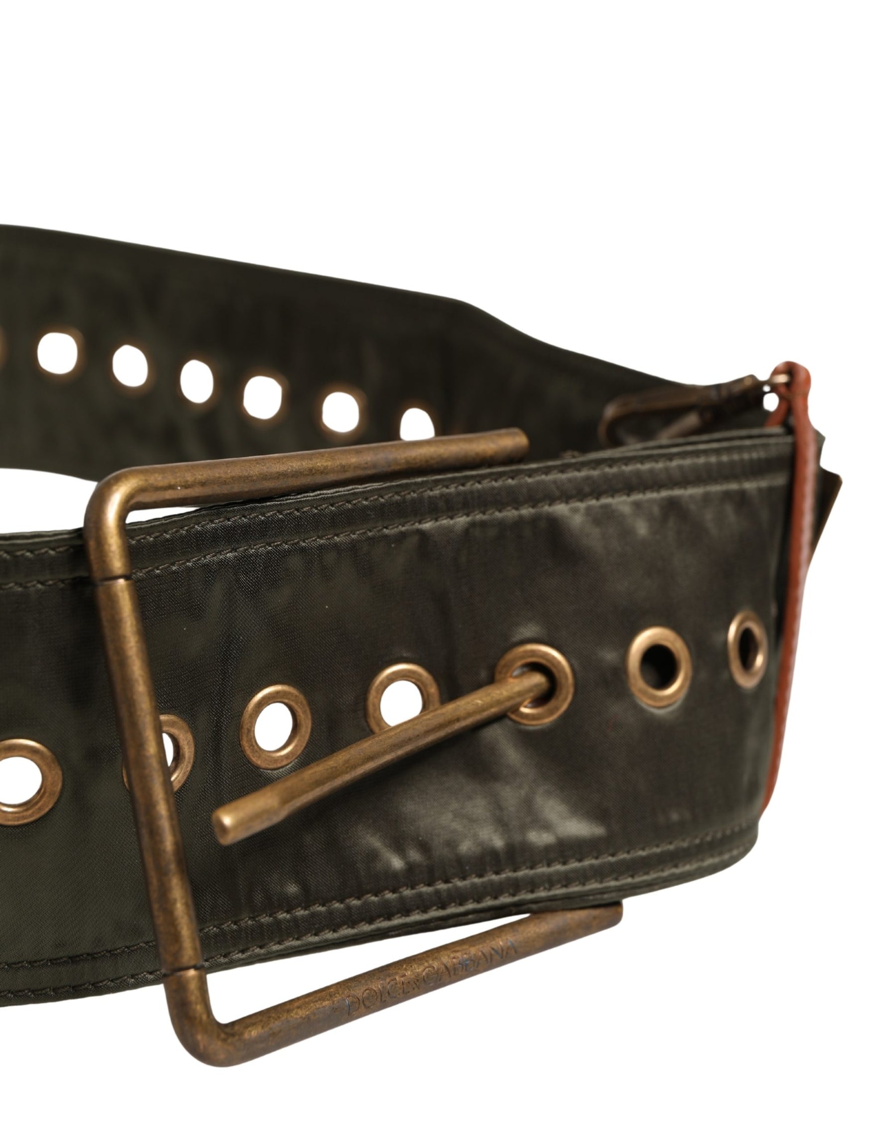 Dolce & Gabbana Men Black Wide Leather DG Metal Buckle Belt | Regal Royce