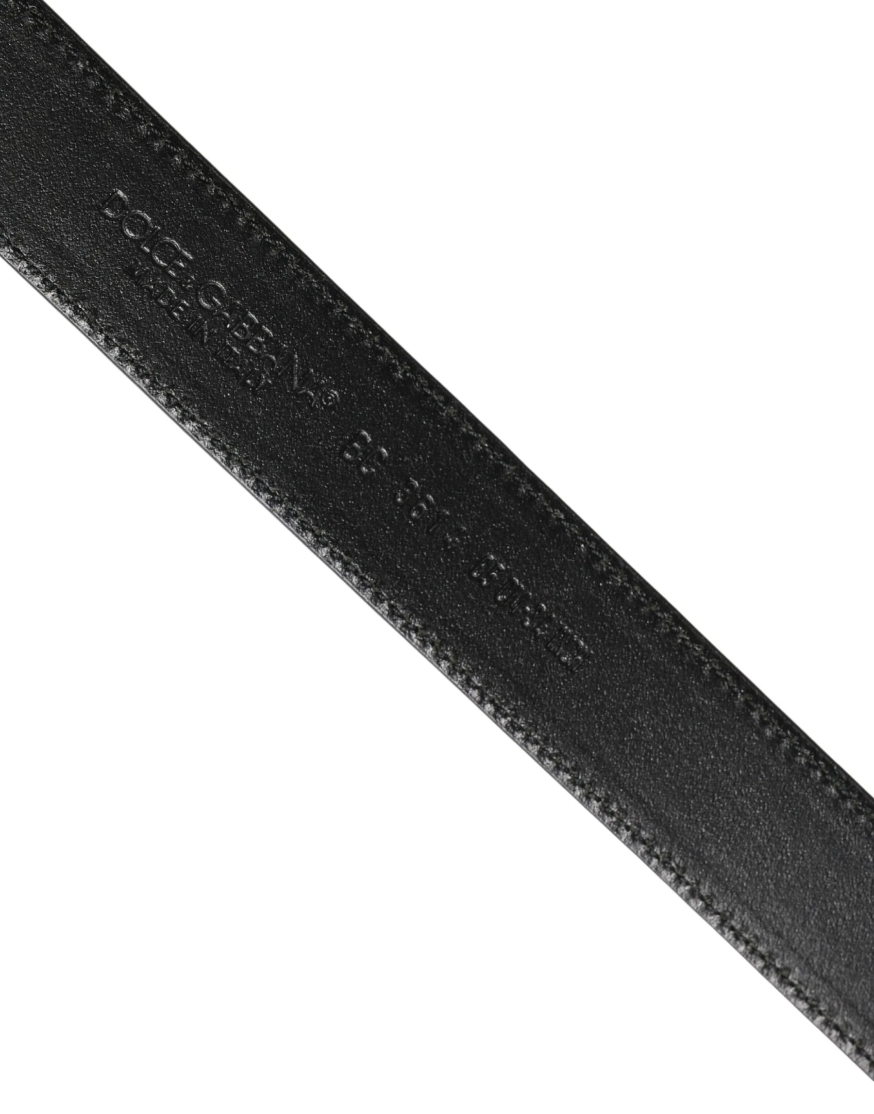Dolce & Gabbana Men Brown Classic Leather Metal Buckle Belt | Regal Royce