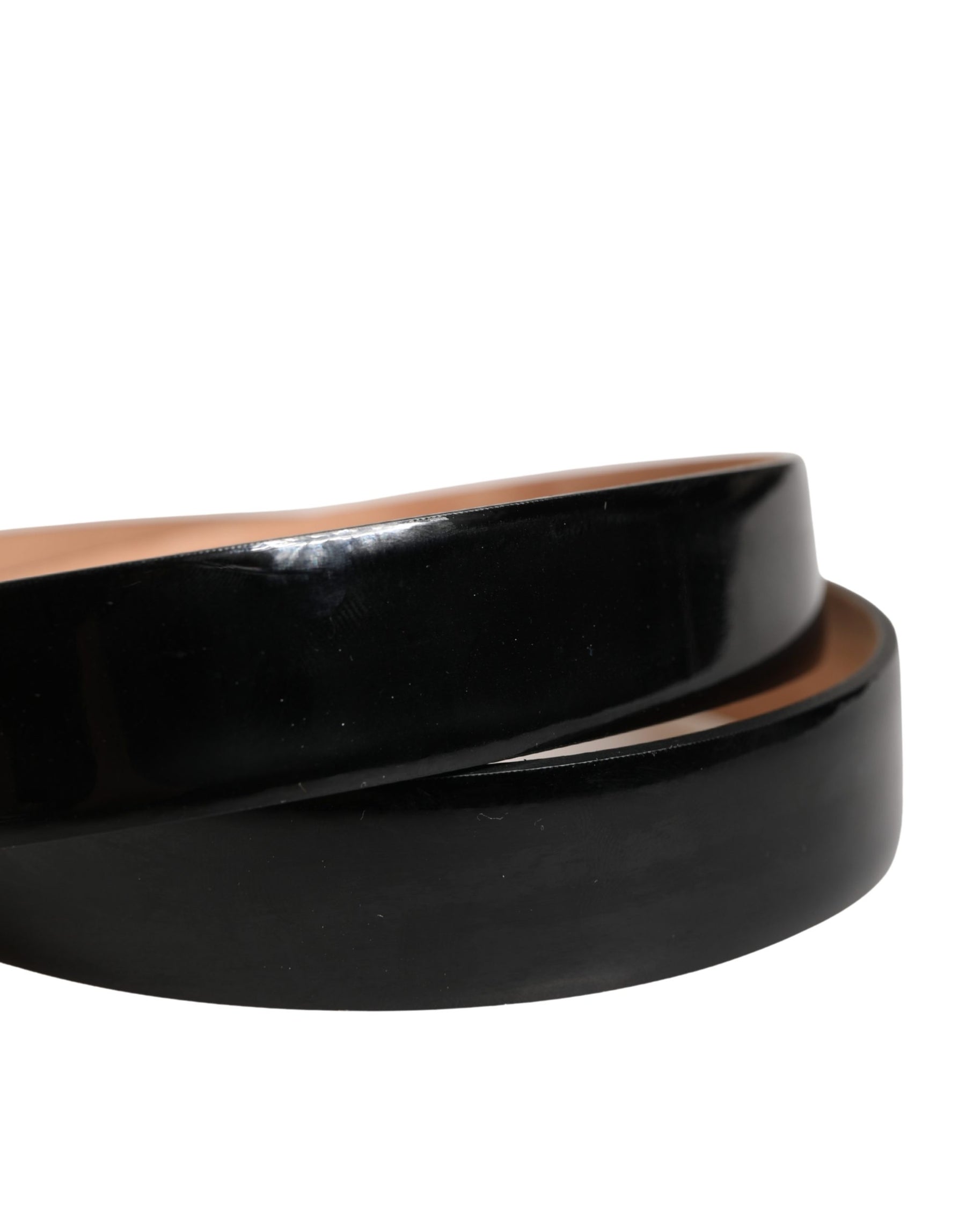 Dolce & Gabbana Men Black Classic Leather Metal Buckle Belt | Regal Royce