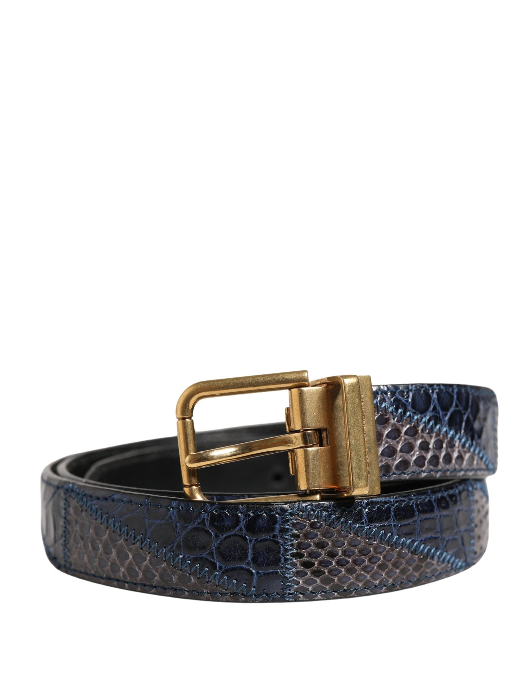 Dolce & Gabbana Men Multicolor Leather Metal Buckle Belt | Regal Royce