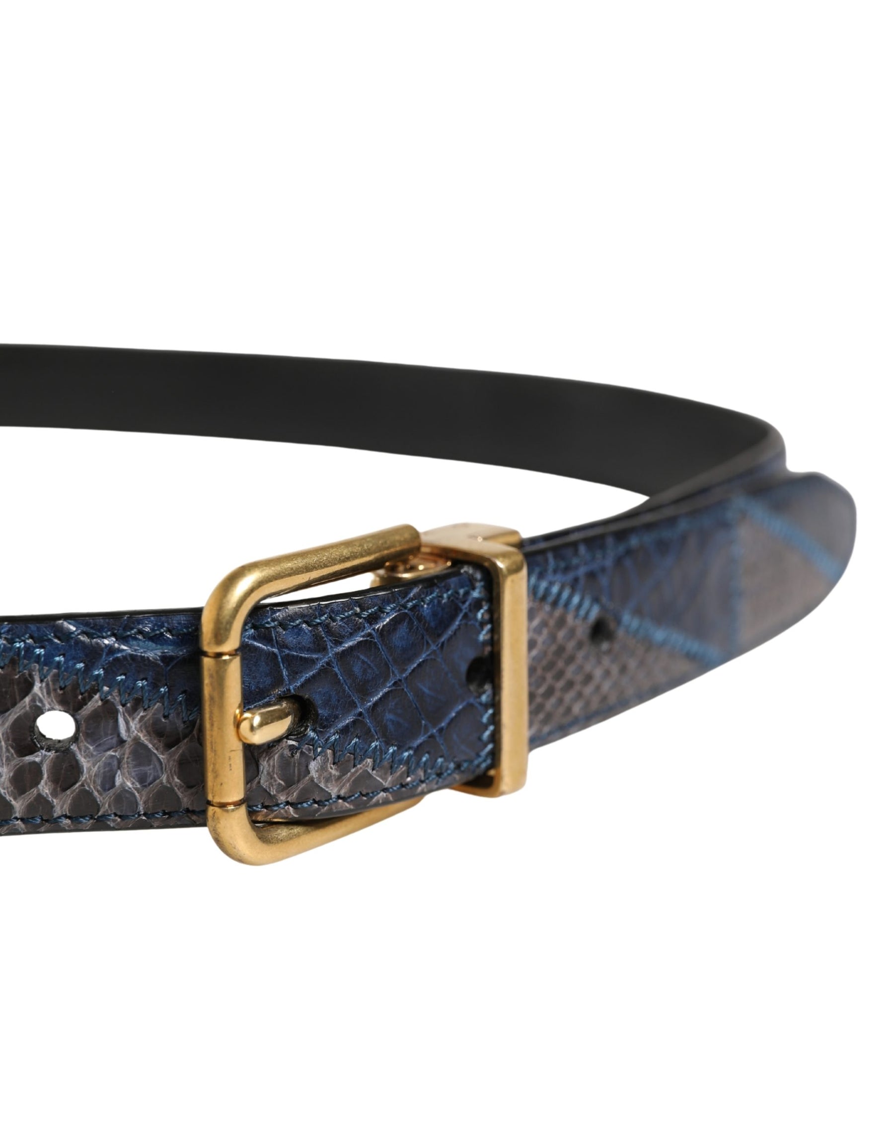 Dolce & Gabbana Men Multicolor Leather Metal Buckle Belt | Regal Royce