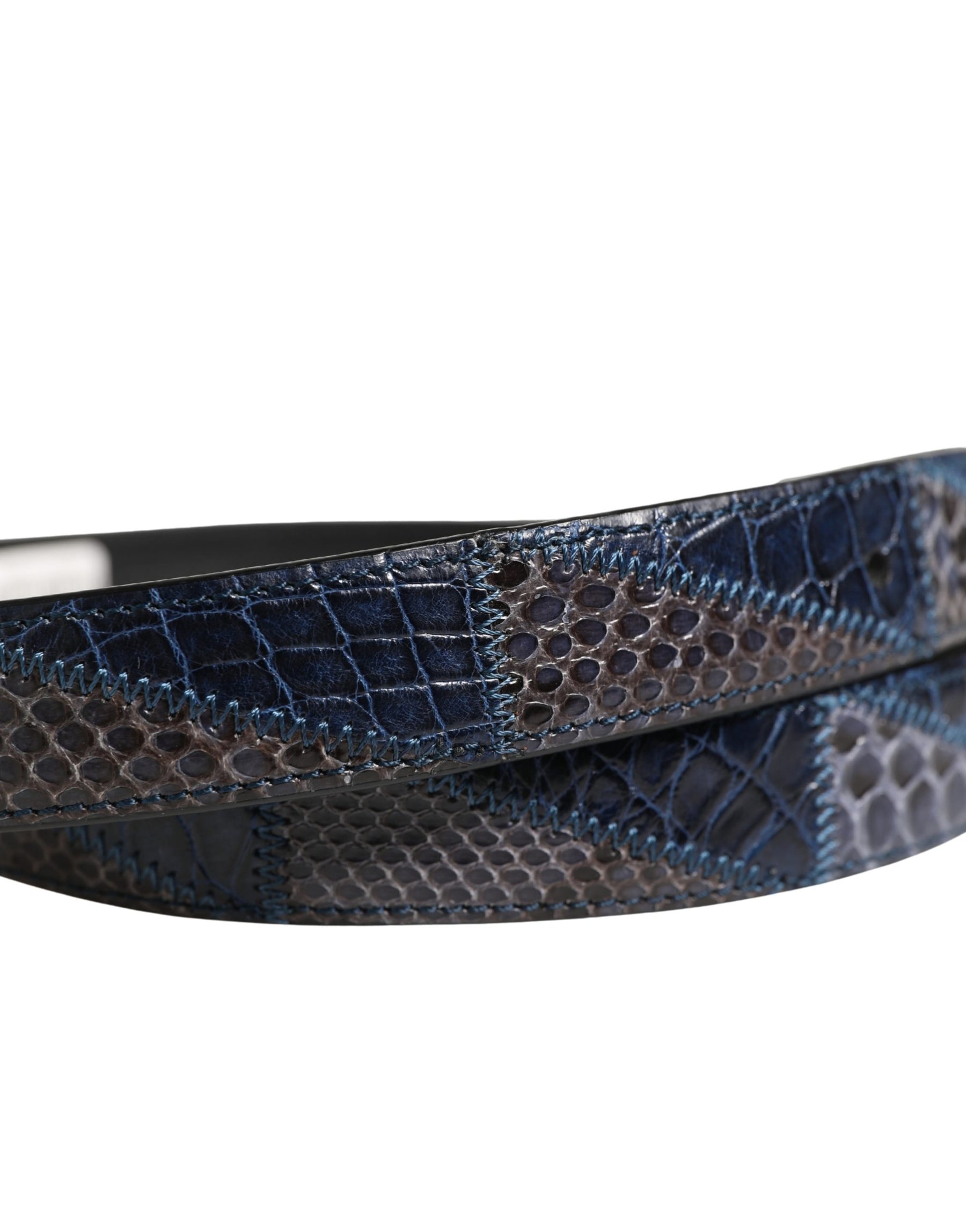 Dolce & Gabbana Men Multicolor Leather Metal Buckle Belt | Regal Royce