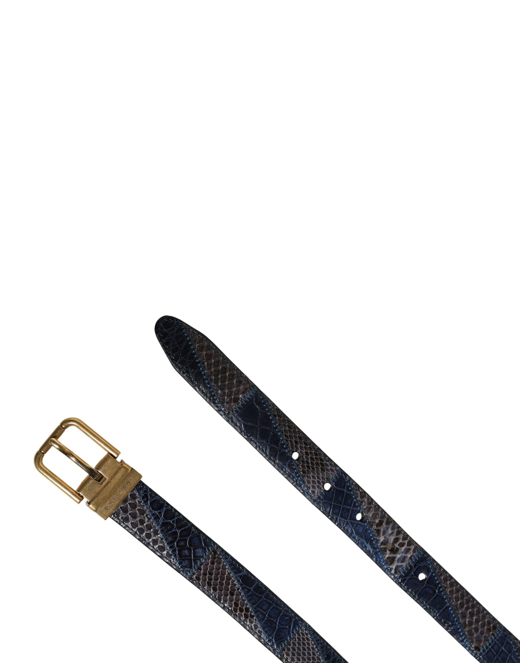 Dolce & Gabbana Men Multicolor Leather Metal Buckle Belt | Regal Royce