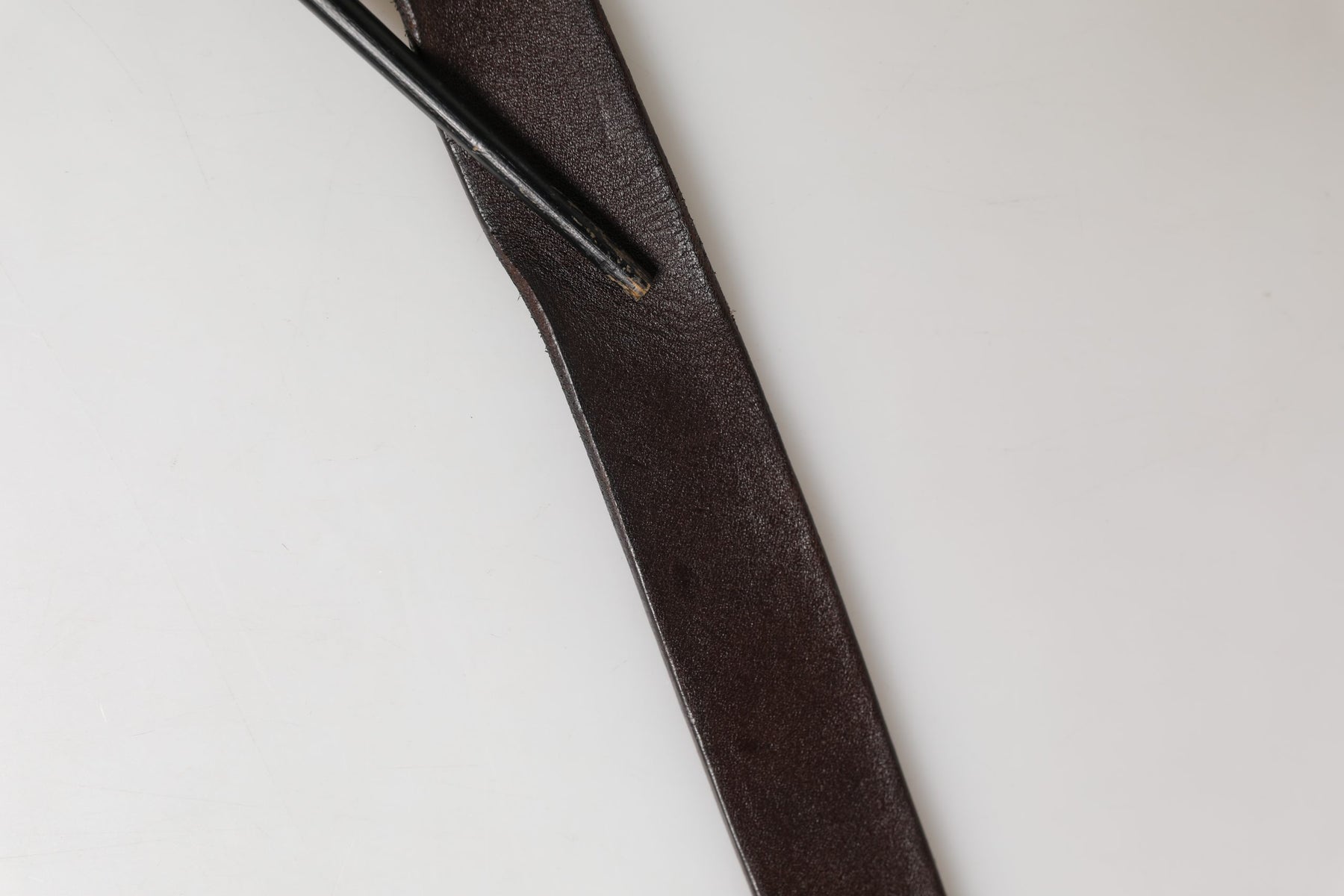 Dolce & Gabbana Men Brown Calf Leather Logo Metal Buckle Belt | Regal Royce