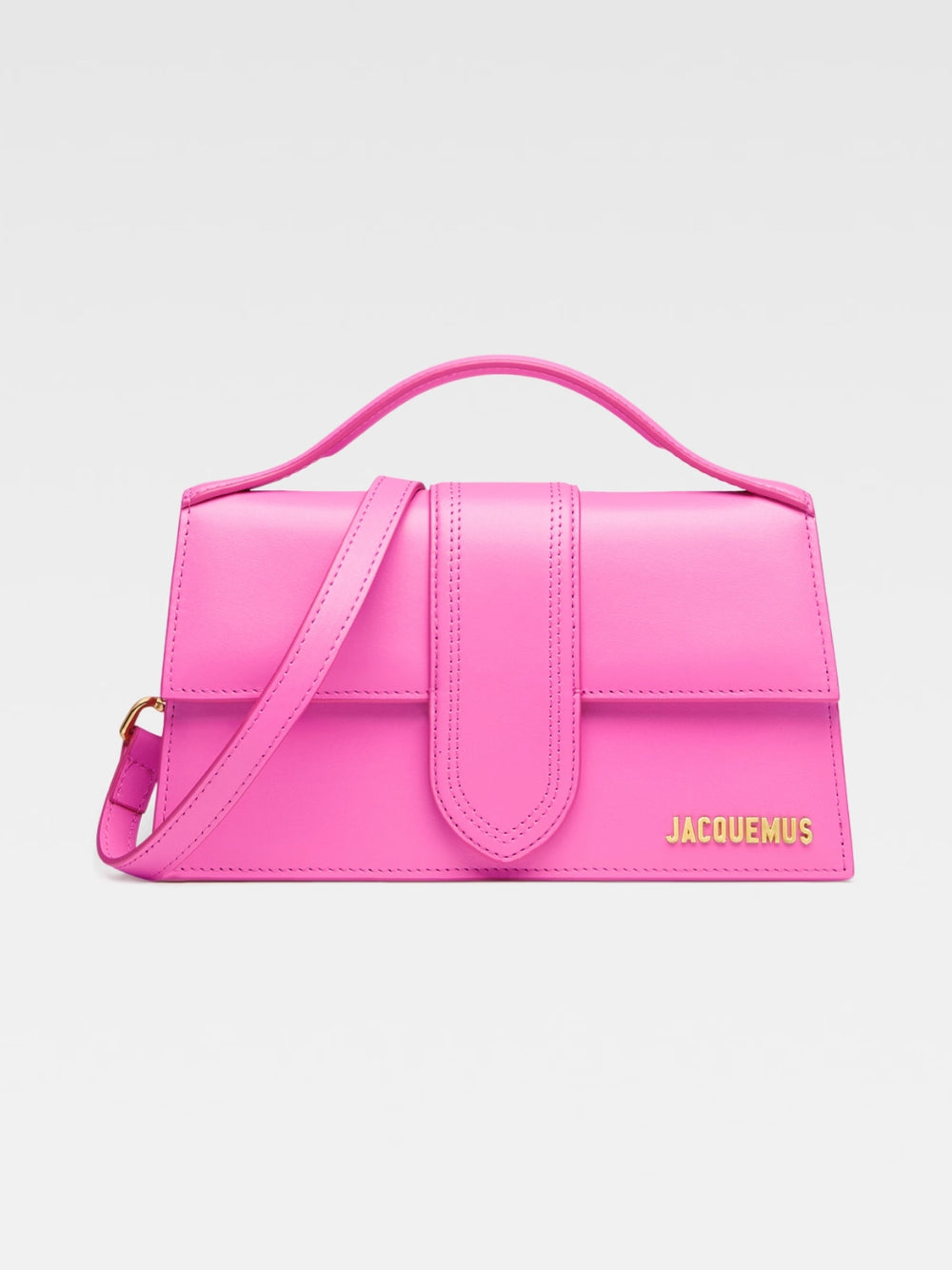 Jacquemus Neon Pink Leather Le Grand Bambino Handbag | Regal Royce