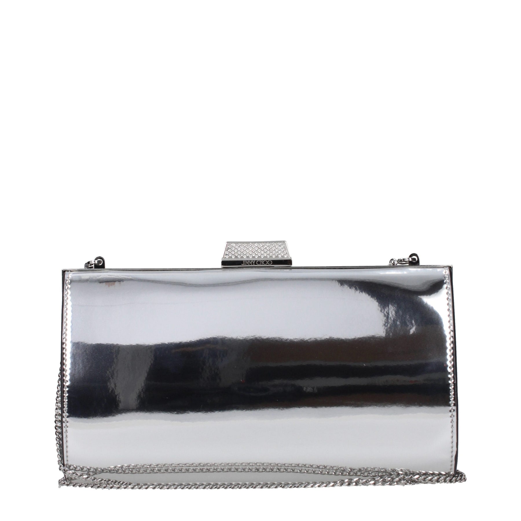Jimmy Choo Gray Leather Clutch Bag | Regal Royce