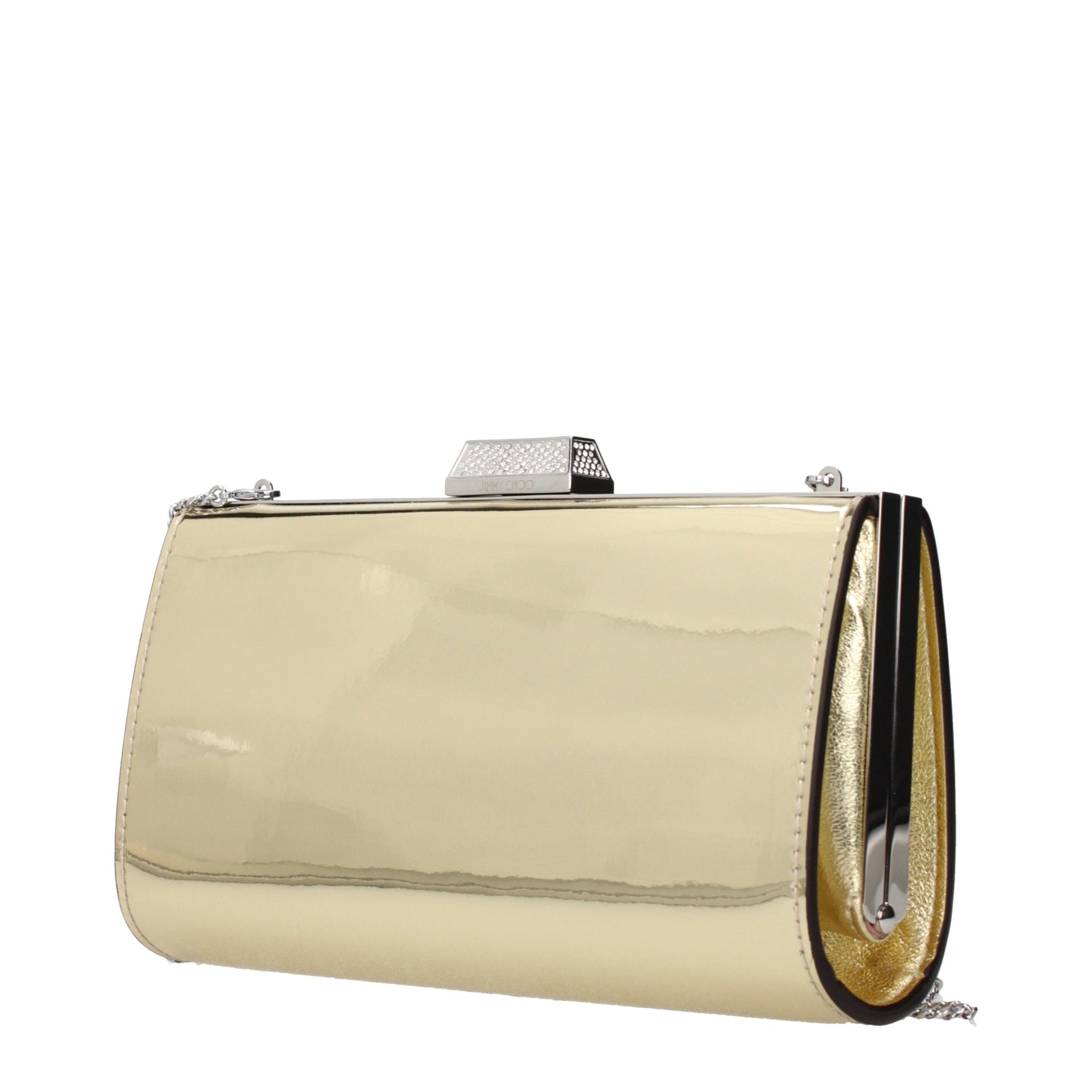 Jimmy Choo Gold Leather Clutch Bag | Regal Royce