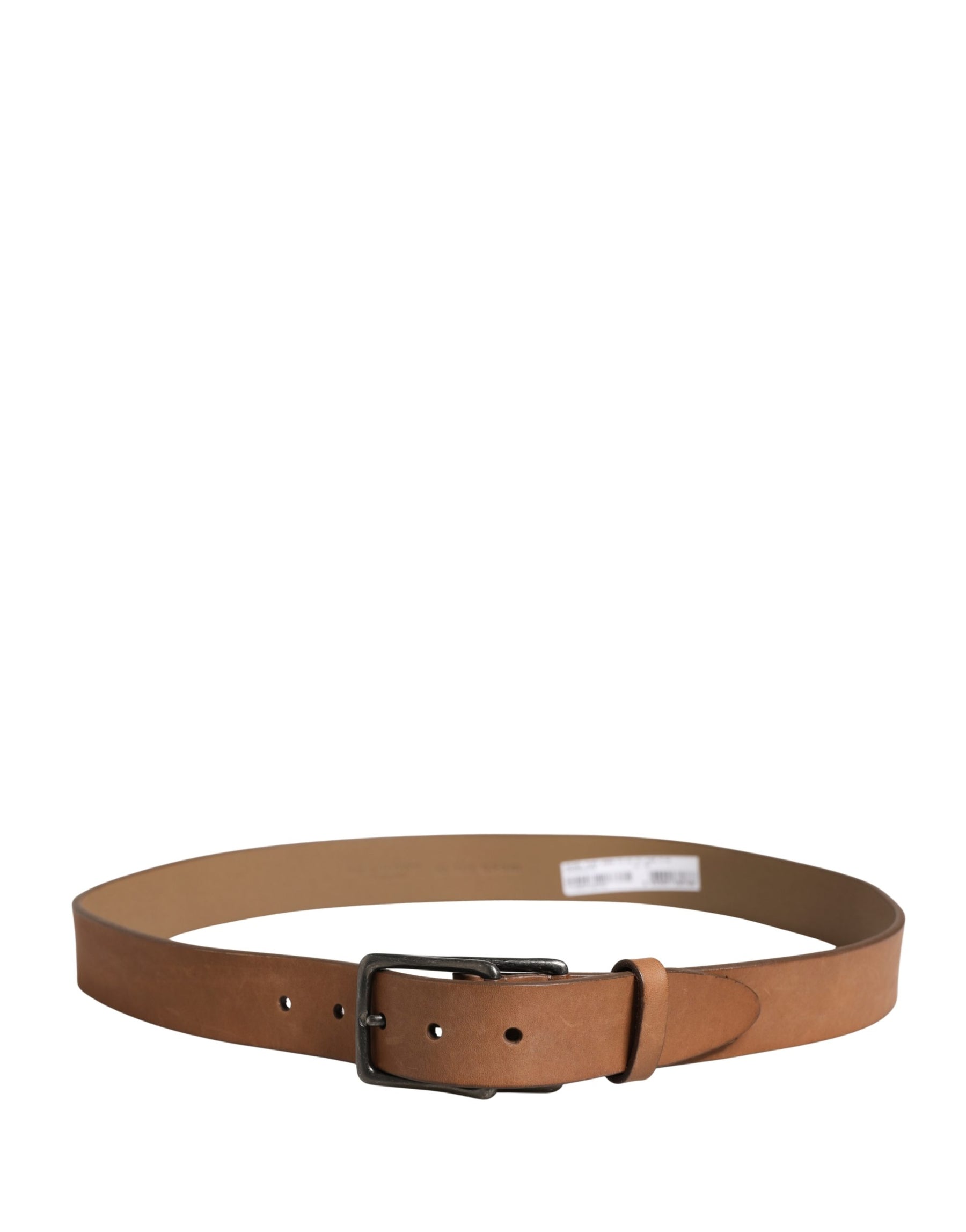 Dolce & Gabbana Men Brown Leather Classic Metal Buckle Belt | Regal Royce