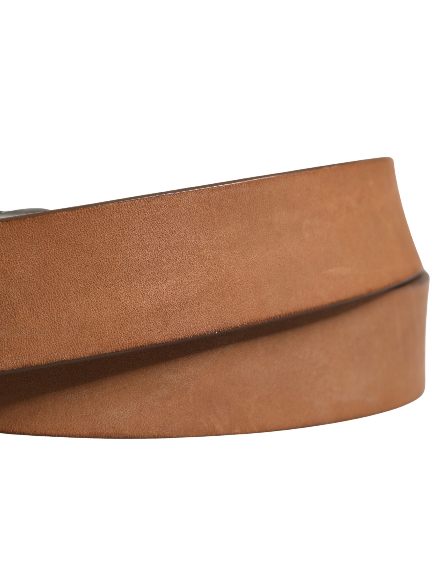 Dolce & Gabbana Men Brown Leather Classic Metal Buckle Belt | Regal Royce