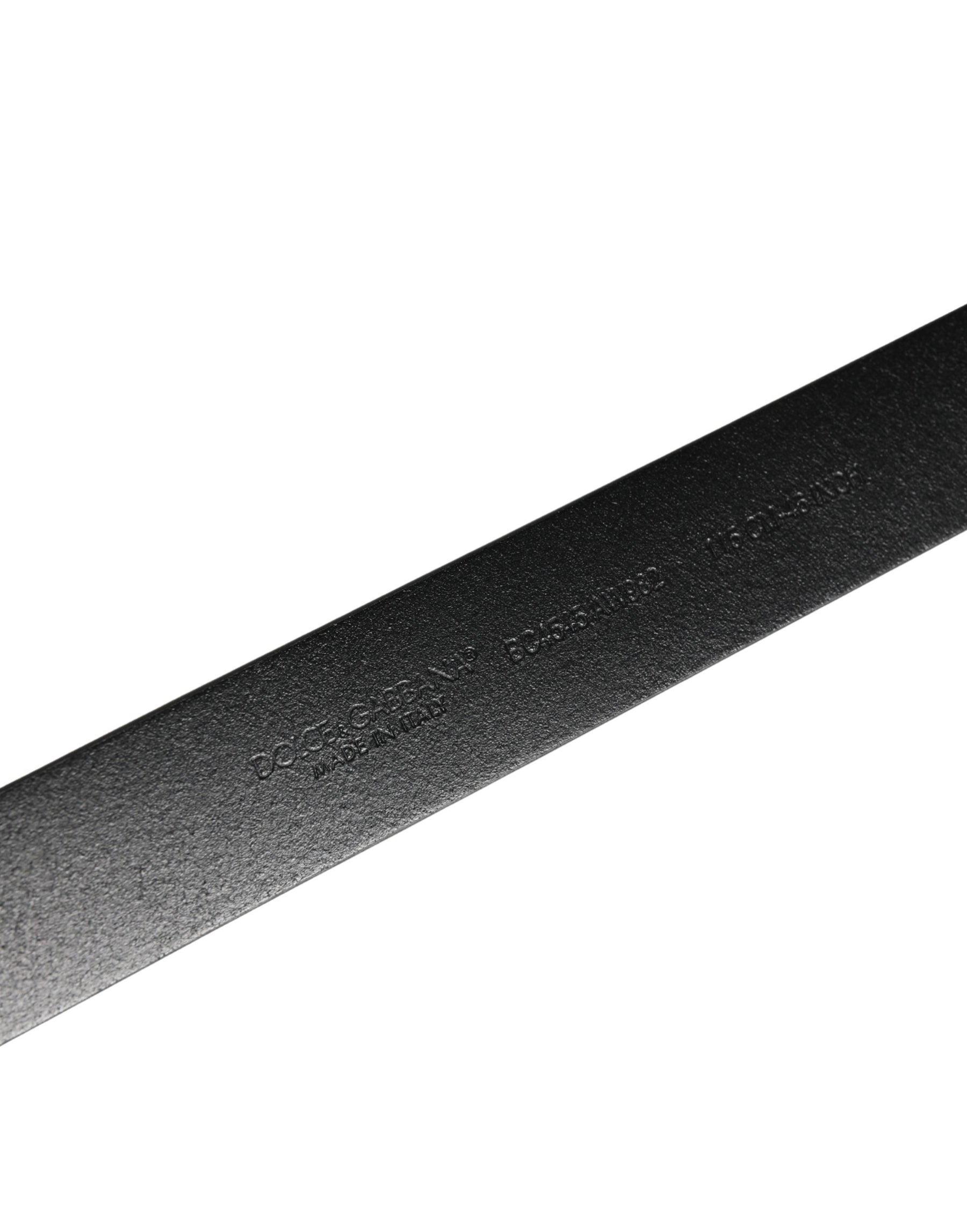 Dolce & Gabbana Men Brown Leather Classic Metal Buckle Belt | Regal Royce