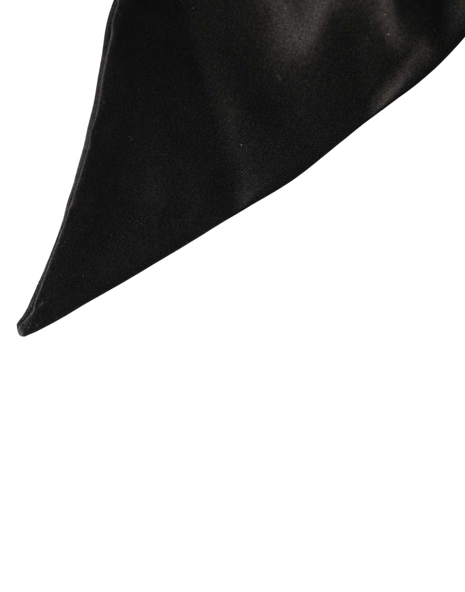 Dolce & Gabbana Black Silk Satin Sash Wide Waist Women Belt | Regal Royce