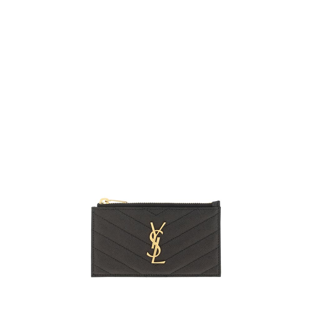 Saint Laurent Black Calf Leather Bos Taurus Wallet | Regal Royce
