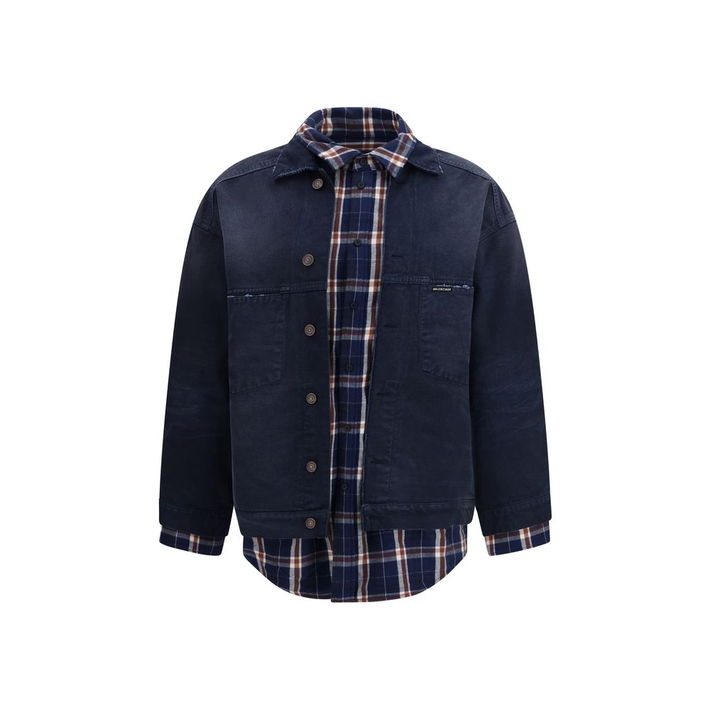 Balenciaga Blue Cotton Denim Jacket | Regal Royce