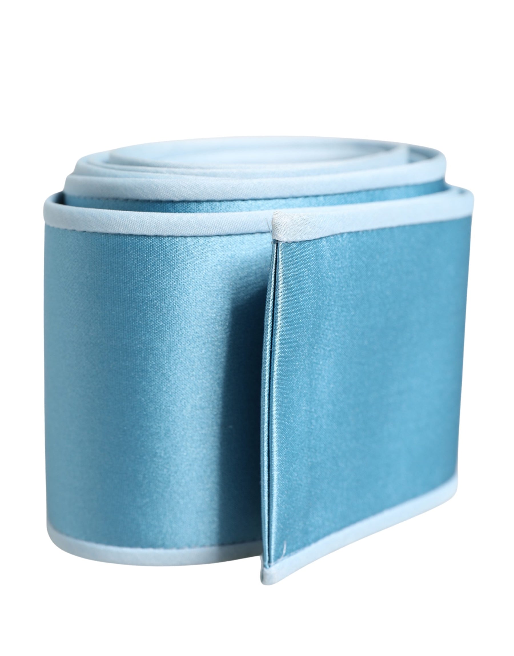 Dolce & Gabbana Light Blue Silk Satin Waist Women Cintura Belt | Regal Royce
